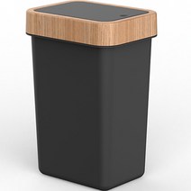 튤리 뱀부 원터치 휴지통 사각 5L, 1개, 블랙