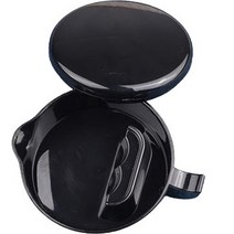 리즈제이니 대용량 물고기 먹그릇 02 퓨어 블랙 인조 도자기 잉크 풀, 1개