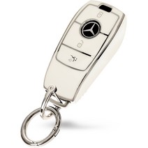 벤츠 자동차 스마트키 TPU 케이스 E클래스 AMG GLC 3버튼 B 전용 실버, DHKBZ-DCAC, 아이보리