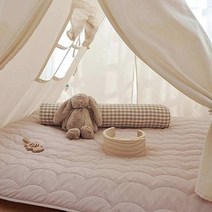 유아용 슈가 워싱 고밀도 누비 순면 방수패드, 핑크