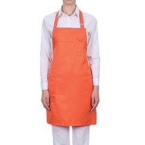 웰프런 목걸이형 버클장식 앞치마, 2개, 오렌지