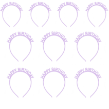 다미샵 레인보우 생일 파티 머리띠 해피벌스데이, 10개, 퍼플