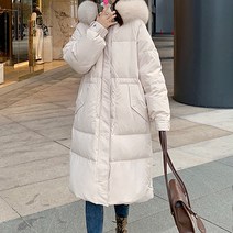 페이퍼먼츠 여성용 파티엘 퍼 카라 롱 패딩 03359