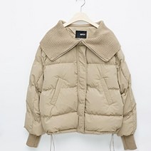 비엔엑스 여성용 니트넥 배색 스트링 패딩 점퍼 BU4JP006L0