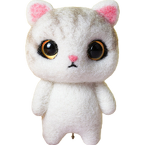 후니마켓 DIY 양모펠트 고양이 222 비비 세트, 혼합색상, 1세트