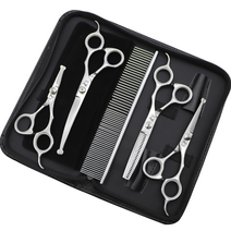 앙비뉴 가정용 AVS 블루홀스 미용가위 5종 세트, 1세트