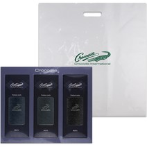 크로커다일 남성용 자수 심플 쟈가드 장목 양말 3족 세트 CD4SK1038