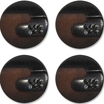 고급 큐빅 가디건 코트 단추 25mm, 4개, 보석1(브라운)