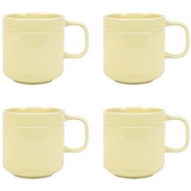 라세라미끄 르파레트 세라믹 머그컵 380ml, 시트론 옐로우, 4개