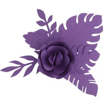 대한 펠트지 꾸미기 꽃 페이퍼 플라워 세트 ARTF-PP, 1세트, 퍼플