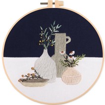 위즈앤위즈 누구나 DIY 프랑스자수 패키지 20cm, 모던 02, 1세트