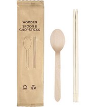 일회용 우드 수저 세트, 500세트