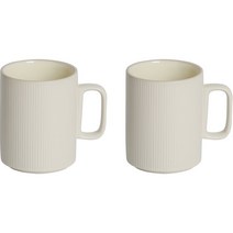 윤도자기 차곡 머그컵 400ml, 아이보리, 2개