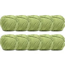 제일모직 헤라 코튼 뜨개실, 10개, 36 올리브