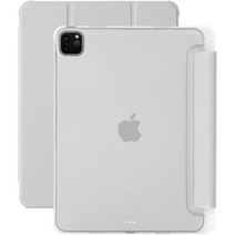 오펜트 마카롱 클리어 애플펜슬 수납 스마트커버 케이스, 그레이