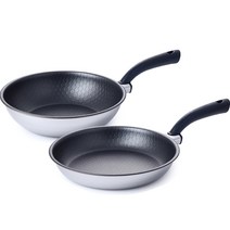 알텐바흐 헥사 통5중 스텐 프라이팬 세트 2개, 프라이팬 26cm + 궁중팬 26cm, 혼합색상
