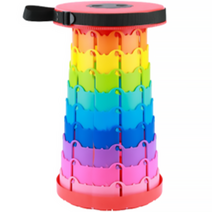 아베른 아코디언 캠핑 폴딩체어 레인보우, 레드