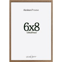 리드오프 알루미늄 벽걸이 상장 액자, 오크