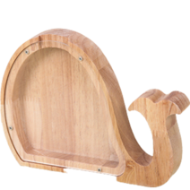 온메이커 투명 나무 인테리어 장식 저금통 고래, 1개