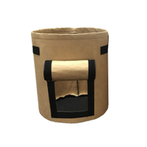 젠틀한형제들 감자 고구마 키우기 심기 재배 부직포 미니 화분 가방, 브라운