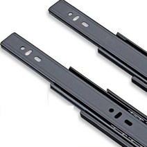 서랍 하단 레일 슬라이드 바 음소거 21 50cm, 실버 + 블랙, 2개