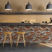 쿼르디 타일 스티커 20p, 벽돌 브라운