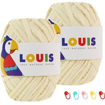 니뜨 루이 45g x 2p + 단수링 5p 세트, 112 무광 아이보리(뜨개실), 랜덤발송(단수링), 1세트