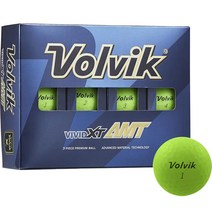 볼빅 신형 비비드 XT AMT 비거리용 골프공 무광 3피스 12p, 그린, 1개