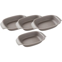 아띠홈 올더플레이트 파스타볼 직사각, 그레이, 4개
