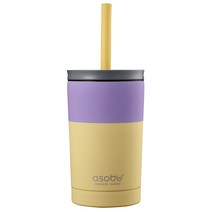 아소부 스텐 보온보냉 빨대 텀블러 시피 파스텔 미니 시피, 파스텔 옐로우, 360ml