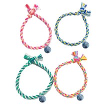 반달가슴곰 DIY실팔찌 만들기 키트 4종 세트, 핑크, 블루, 그린, 오로라, 1세트