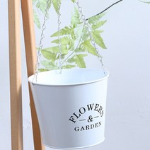 행잉용 빈티지 플라워 가든 화분, 화이트