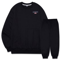 디엘크리 남성용 할로 스몰로고 맨투맨 조거트레이닝 세트