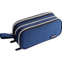 한봄누리 학생 대용량 3단 수납 필통, 로얄블루, 1개