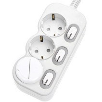 에코파워탭 LED 개별 절전 멀티탭 3구 EPM-L203, 1m, 1개