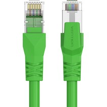 벤션 가동형 CAT6A SFTP 초고속 기가 랜선 0.5m, 그린, 1개