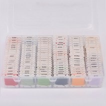 마켓플랜 프랑스 자수실 120종 + 케이스 세트, 혼합색상, 1개