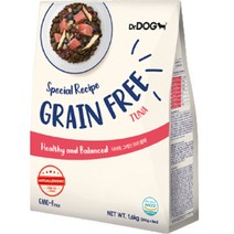 닥터독 그레인프리 참치 사료, 생선, 1.6kg, 1개