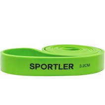 스포틀러 3단계 근력 운동 풀업밴드, 네온그린