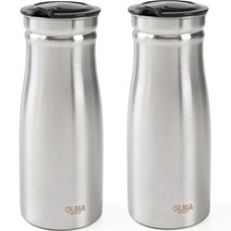 올비아 스테인리스 물병 2p, 혼합색상, 1L