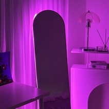 레나에너지 LED 줄 라인 네온 사인 게이밍 스트립 무드등 2m, 퍼플 샤워