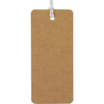 아이엔피 무지 라벨택 귀도리 4 x 9 cm, 크라프트, 300개
