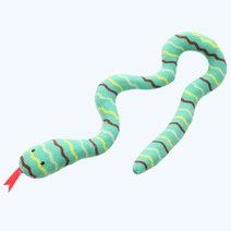 댕이와냥이 고양이 장난감 뱀 인형, 그린, 1개