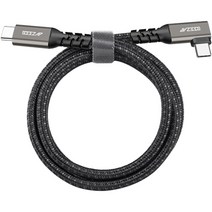 비잽 100W L형 C타입-C타입 데이터 충전 케이블 20Gbps, Black, 1개, 200cm
