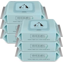마이프렌드 반려동물 안심 물티슈, 60매입, 6개