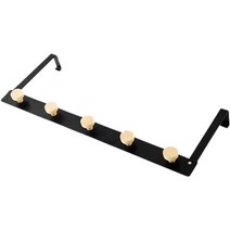 마벨인홈 간편설치 무타공 원목 도어행거 걸이 후크 화이트 블랙, 1개