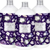 부케가르니 딥퍼퓸 섬유유연제 미스틱 가든 본품, 1000ml, 3개