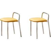 메종드꼼마 화장대 인테리어 멜로우 스툴, 머스터드, 2개