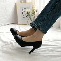 어바웃슈 에본 라운드토 미들힐 펌프스 8cm