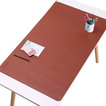 아리코 와이드 가죽 논슬립 데스크패드, 브라운